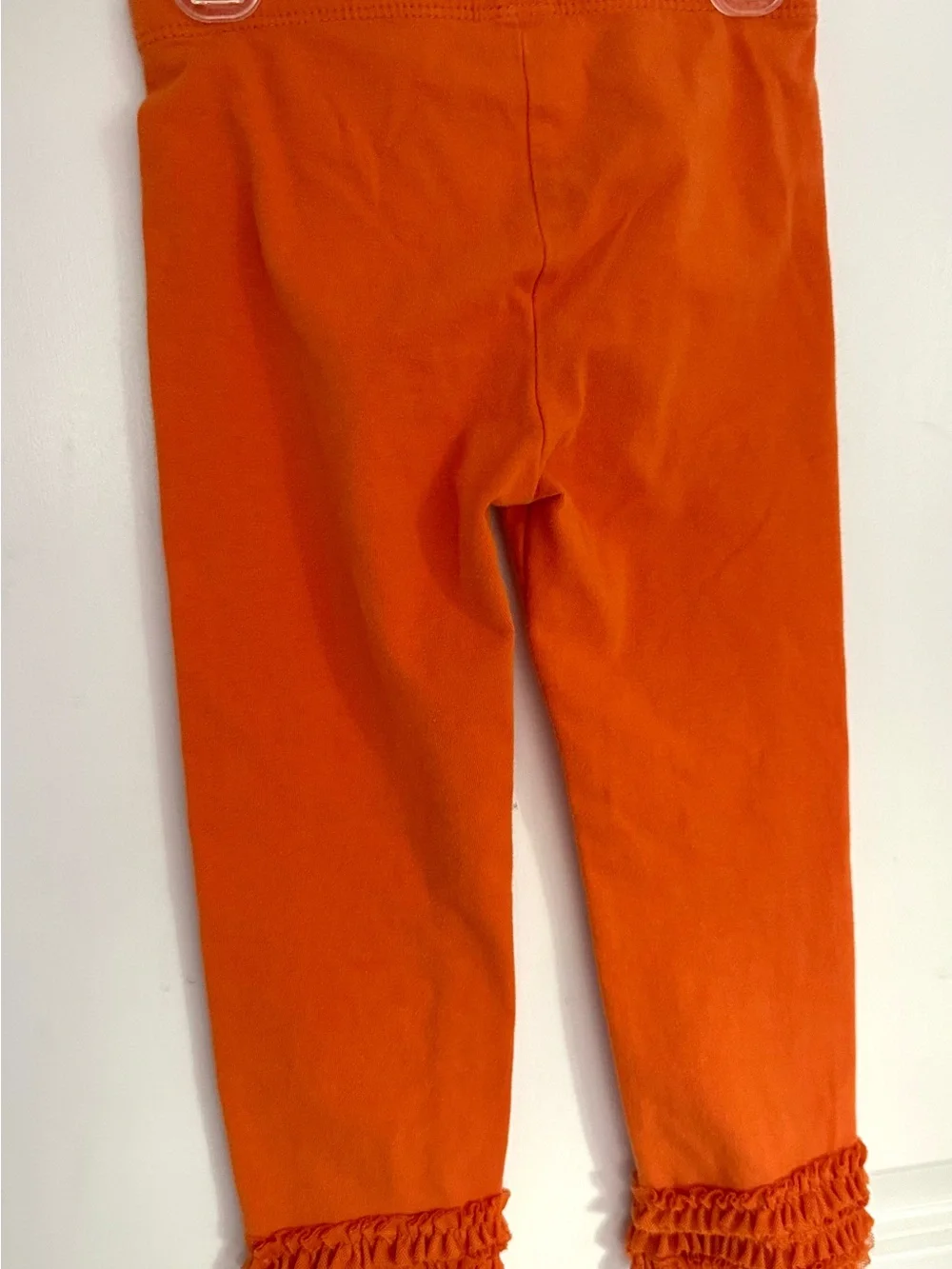 Gymboree Girls 3T Halloween Pumpkin Orange White Striped Sweater Dress Leggings